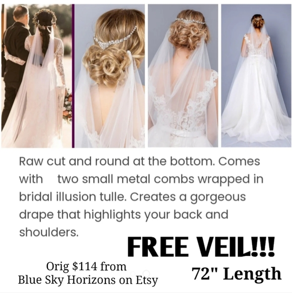 Satin Low Back Wedding Gown ✨ FREE VEIL ✨ - Picture 15 of 15